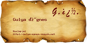 Gulya Ágnes névjegykártya