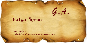 Gulya Ágnes névjegykártya