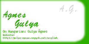 agnes gulya business card