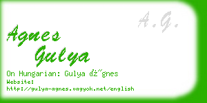 agnes gulya business card